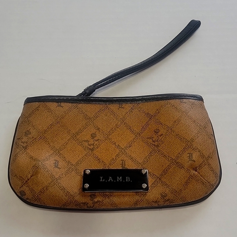 Y2k Vintage L.A.M.B Gwen Stefani Icon Stencil Wristlet Clutch Wallet